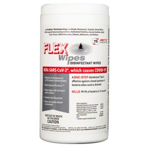 Flex Disinfectant Wipes 8"X7" / 75 Towels Per Can / Each