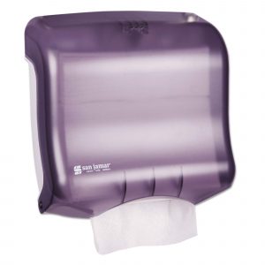San Jamar Ultrafold Paper Towel Dispenser / C-Fold or Multi-Fold / Black Translucent / Each
