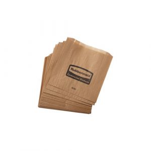 Waxed Rubbermaid Sanitary Liners / 8.75 X 8.5 / Brown / 250 Per Case
